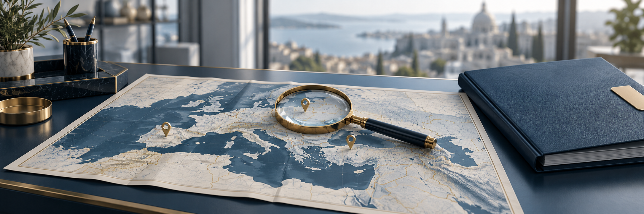 Mappa europea dedicata alla ricerca di opportunità di gara